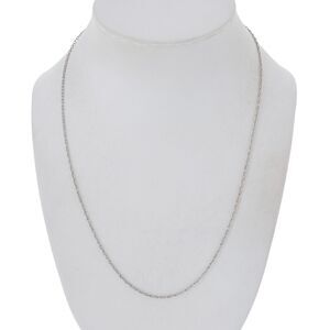 Vintage Sterling Silver 925 1.4mm Rope Chain Necklace 19.25"